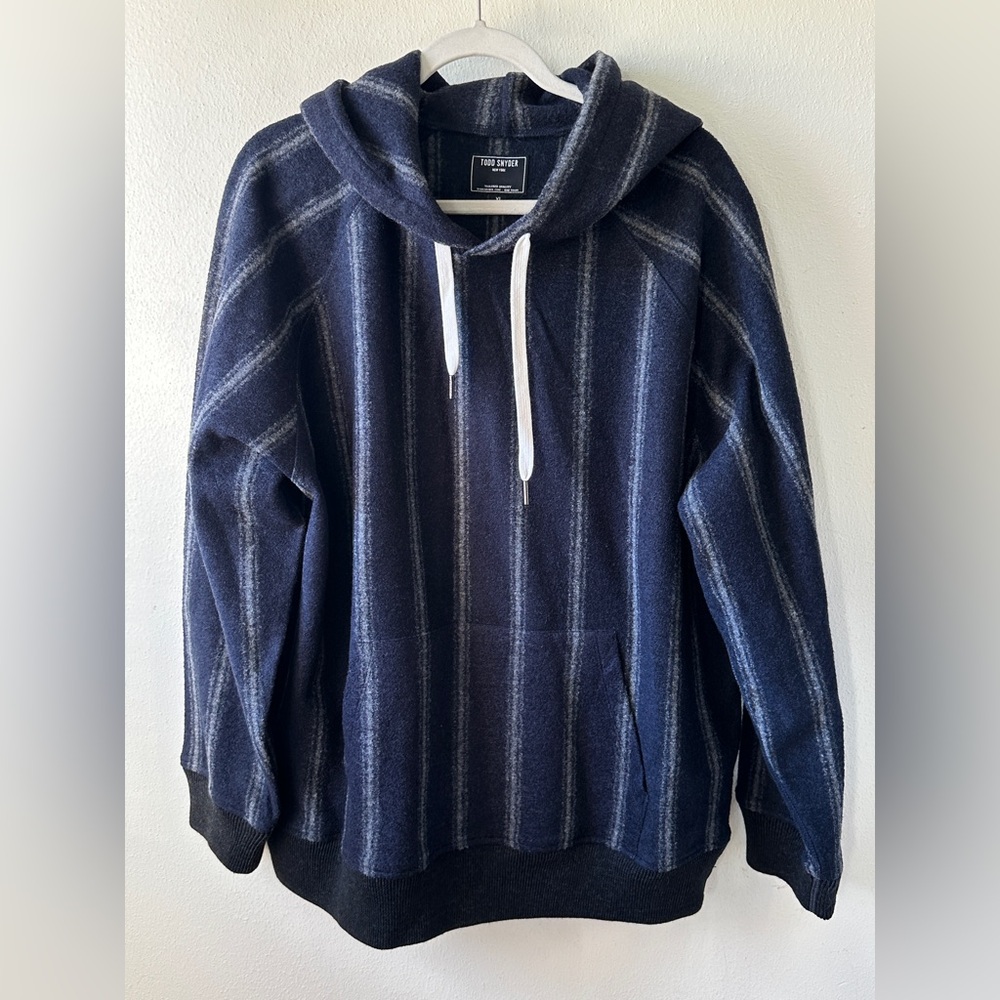 Men’s XL Todd Snyder Boucle Vertical Stripe Wool Hoodie
